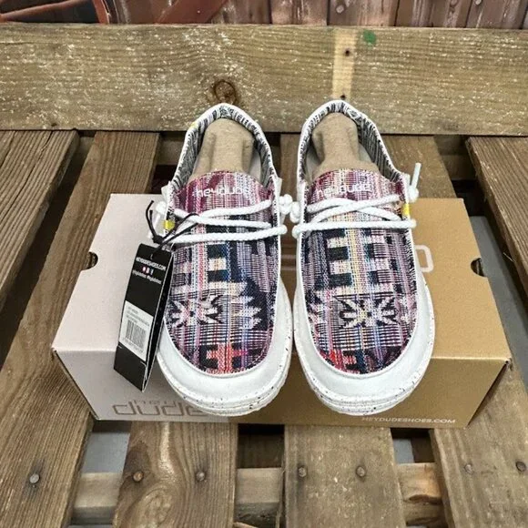 Women's Hey Dude Wendy Boho Distressed Azca Shoe Size 5 - Picture 3 of 5